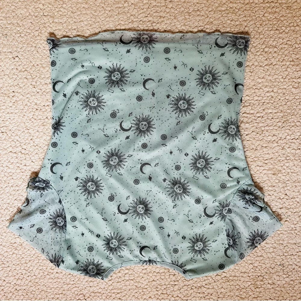 Harper & Ivy Sheer Mesh Short Sleeve Top T-Shirt Juniors sz L Celestial Y2K - Picture 11 of 13